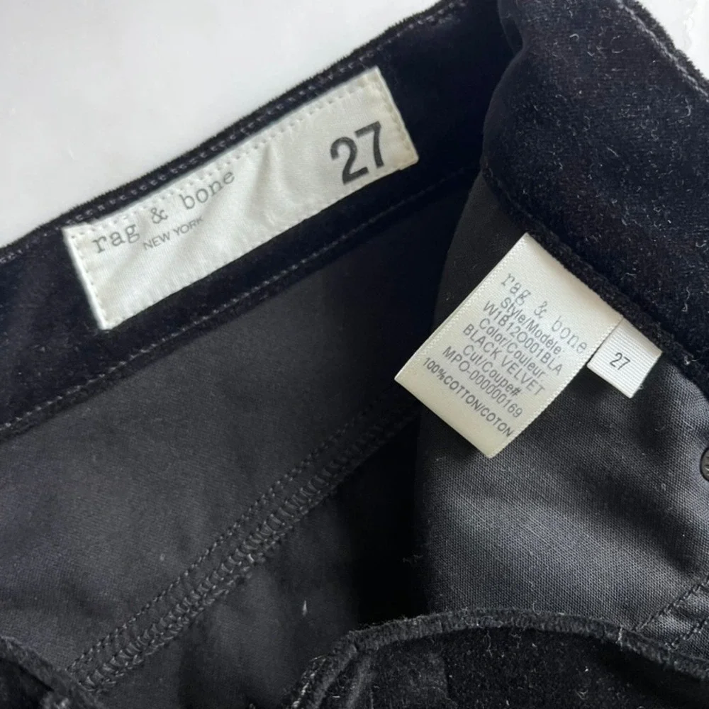 Rag‎ & Bone Dive Skirt in Black Velvet Casual Mini Skirt size 27
